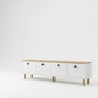 Hanah Home Soporte para TV Pura - Roble Zafiro y Blanco